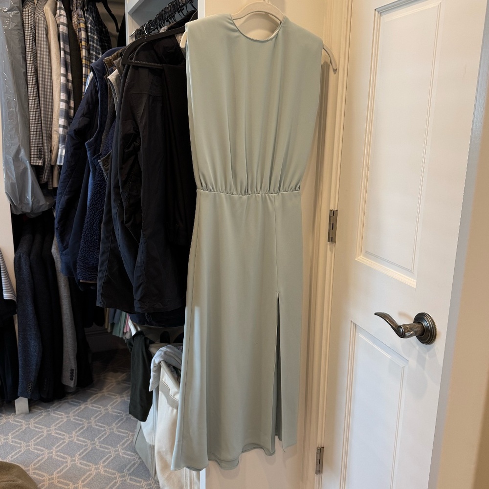 Amanda Uprichard XS Blue/Green Midi Dress